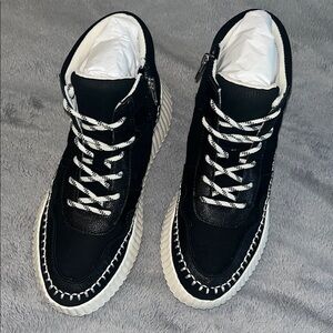 Dolce Vita Black Leather High Top Sneakers